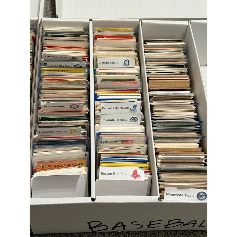 21 LB Baseball Card Lot 2 Boxes Team Sorted Topps Fleer Donruss Upper Deck